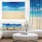 Designart - Sand of Beach in Calm Caribbean Shore - Modern Seascape Canvas Artwork